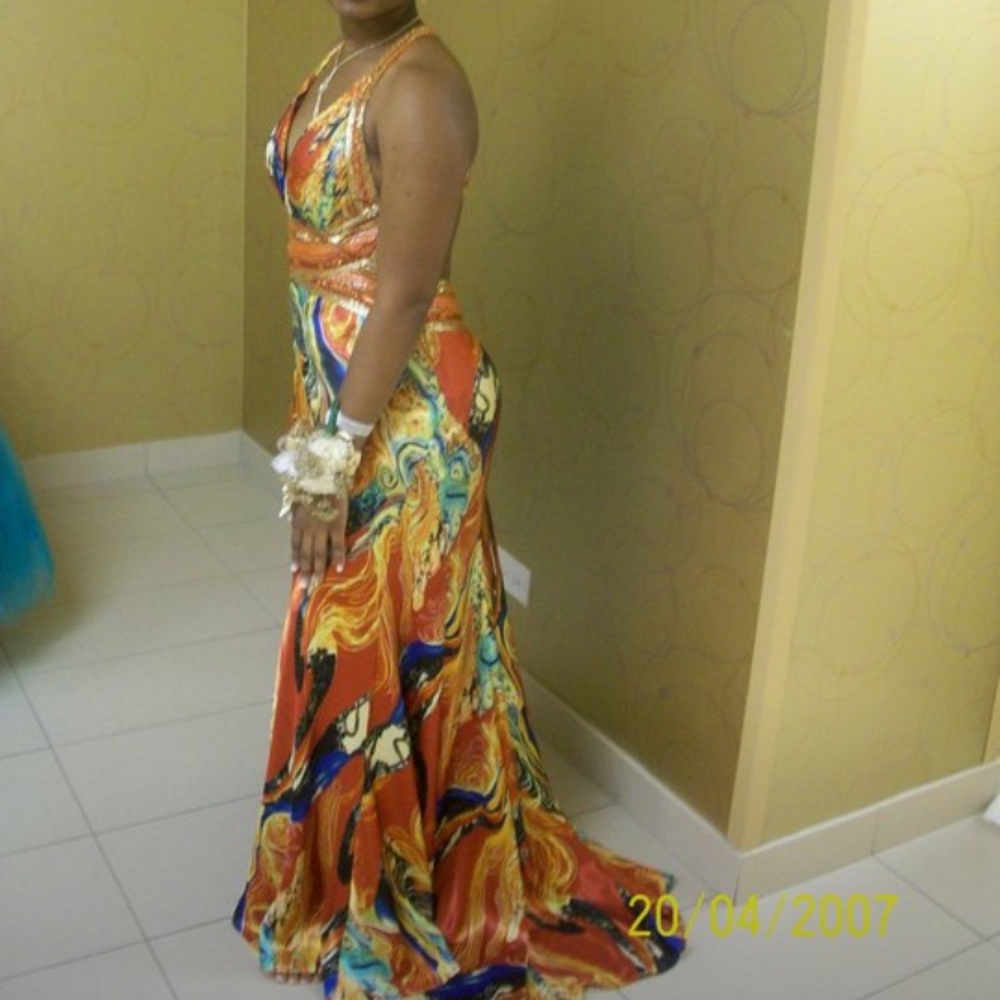 Multi color prom dress